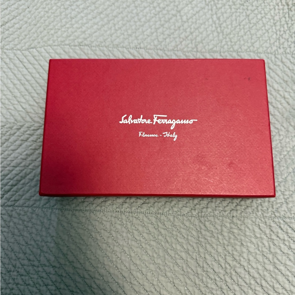 Salvatore Ferragamo Men Wallet Double Gancini Leather Navy 66 Limited Edition